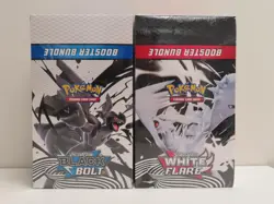 (2) Lot 2025 Pokemon SV White Flare & Black Bolt Booster Bundle Display Box - Image 1