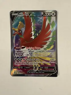 Pokemon TCG Ho-Oh v Full Art 187/195 SWSH12: Sword & Shield Silver Tempest Holo - Image 2