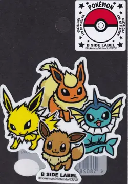 Pokemon Eeveelutions B-Side Label Japanese Premium Art Sticker New - Image 1