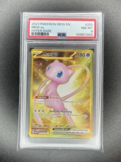 PSA 8 Mew EX 205/165 Scarlet & Violet 151 Hyper Rare Pokemon - Image 1