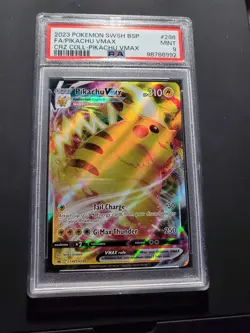 2023 POKEMON SWSH BLACK STAR PROMO #286 FULL ART/PIKACHU VMAX PSA 9 - Image 1