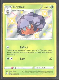 Dottler Shining Fates: Shiny Vault #SV008/SV122 Pokemon Shiny Holo Rare - Image 1