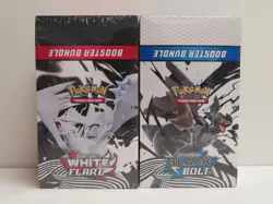 (2) Lot 2025 Pokemon SV White Flare & Black Bolt Booster Bundle Display Box - Image 1