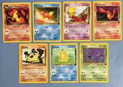 7 Card Lot Team Rocket Set Vintage 2000 Pokemon Wizards of the Coast See Pics! - Image 1