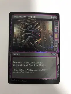 Withering Torment Foil Showcase MTG Magic the Gathering Card NM Near Mint DSK - Image 1