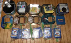 Lot Of 1200+ Pokemon Cards & Tins 2-020-2025 all Mint w/Hologram Cards - Image 1