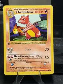 Pokemon Card BASE SET 1ST EDITION SHADOWLESS: CHARMELEON 24/102 - Image 1