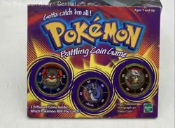 Lot Of Pokemon Cards With Pokemon Battling Coin Game (3 Coins) Hasbro - Image 2