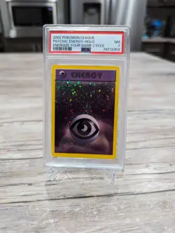 PSA 7 Near MINT Psychic Energy ENERGIZE YOUR GAME LEAGUE PROMO HOLO Pokemon Card - Image 1
