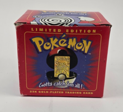 RARE Poliwhirl Pokemon 1999 23k Gold Plated SEALED Trading Card Pokeball - Image 2