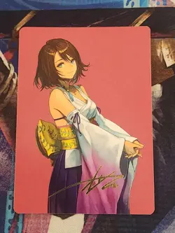 MTG Final Fantasy - Yuna, Hope Of Spira - Gold Stamped Art Card NM - Image 1