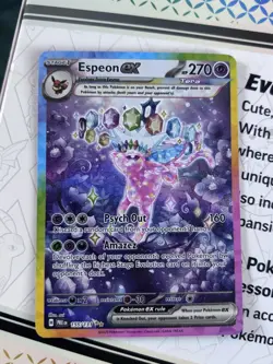 Espeon ex 155/131 Sv: Prismatic Evolutions Holo Pokemon Card Full Art Psychic - Image 2