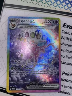 Espeon ex 155/131 Sv: Prismatic Evolutions Holo Pokemon Card Full Art Psychic - Image 5