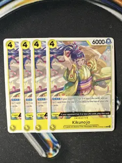 One Piece Card Game GREEN/YELLOW Yamato ST28 #OP06-104 Kikunojo X4 English - Image 1