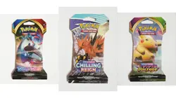 Pokemon - Trading Card Game: Sword & Shield Sleeved Booster Pack, 3 sealed packs 820650826528 - Image 1