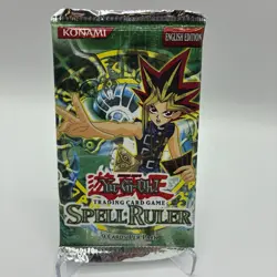 VTG SEALED Yu-Gi-Oh! Spell Ruler Booster Pack 1996 Unlimited 9 Cards Konami - Image 1