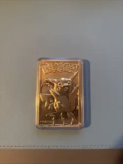 #25 PIKACHU Gold Plated Pokemon Limited Edition Trading Card Burger King 1999 - Image 1