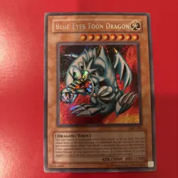 Blue Eyes Toon Dragon Secret Rare MRL-000 Unlimited Yu-Gi-Oh Card Played LP - Image 1
