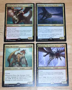 MTG 4x Legendary Creature Dragon Commander Atarka, Silumgar, Oros & Kolaghan - Image 1
