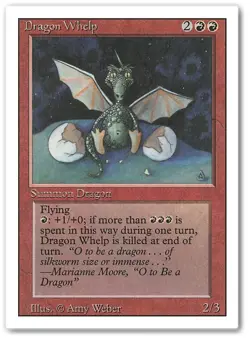 DRAGON WHELP x1 mtg LP 3rd Edition Revised 1 Unc - Image 1