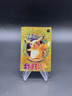 Pikachu Trainer Holo Pokemon Vintage Pocket Monsters Vending Prism Sticker - Image 1