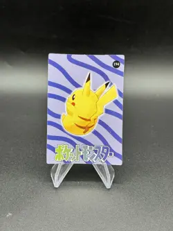 Pikachu Jumping Holo Pokemon Vintage Pocket Monsters Vending Prism Sticker - Image 2