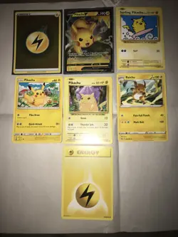 Pokemon Pikachu Collection Lot, Pikachu V 043/185, Surfing Pikachu 111/108 Mint - Image 4