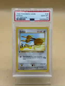 PSA 10 Pokemon TCG 1999 Pokemon Game #48 Doduo 1st Edition Shadowless GEM MT - Image 1