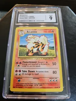 1999 Pokemon Base Set #23 Arcanine PSA 9 Mint - Image 1