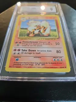 1999 Pokemon Base Set #23 Arcanine PSA 9 Mint - Image 2
