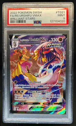 2022 Pokemon SWSH Rapid Strike Urshifu VM Trainer Gallery #TG21/TG30 PSA 9 - Image 1
