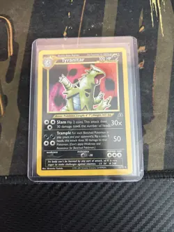 Pokemon Tyranitar Neo Discovery Holo Rare Card 12/75 WOTC - Image 1