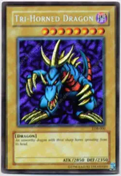 Yugioh! LP Tri-Horned Dragon - LOB-000 - Secret Rare - Unlimited Edition Lightly - Image 1