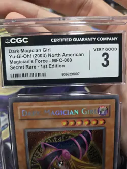 Yu-Gi-Oh! 2003 Dark Magician Girl MFC-000 Magicians Force First Edition CGC 3 - Image 3