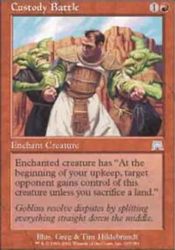 MTG magic cards 1x Custody Battle - Foil Onslaught Light Play, English - Image 1