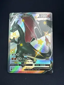 Pokemon TCG Secret Rare Charizard v Champion's Path Full Art Holo Card 079/073 - Image 1
