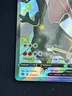 Pokemon TCG Secret Rare Charizard v Champion's Path Full Art Holo Card 079/073 - Image 5