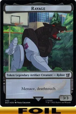1x MTG - Ravage Token #02 - FOIL - (Soundwave, Sonic Spy) - Transformers BOT - Image 1