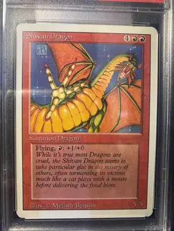 Magic The Gathering 1994 MTG Revised Shivan Dragon PSA 10 Gem Mint - Image 3
