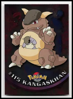 Kangaskhan #115 Blue Logo Topps Holo Foil TV Animation Pokemon Card - Image 1