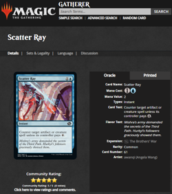 2022 MtG Magic the Gathering BRO The Brother's War Foil #61 Scatter Ray - Image 3
