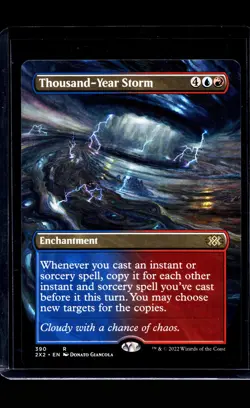 MTG Magic the Gathering 2X2 Double Masters Borderless #390 Thousand Year Storm - Image 1