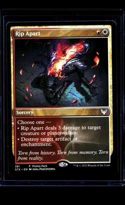 2021 MTG Magic The Gathering STX Strixhaven Promo Pack #381 Rip Apart - Image 1