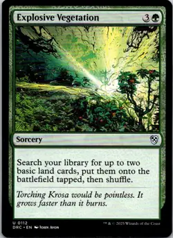 Magic the Gathering Explosive Vegetation Aetherdrift Commander MTG Free Shipping - Image 1