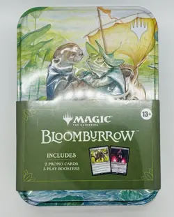 Magic The Gathering Bloomburrow Tin (2 Promo Cards, 5 Play Booster Packs) Toads - Image 1