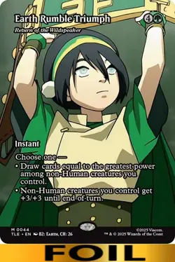 1x - Earth Rumble Triumph [Return of the Wildspeaker] - FOIL - Avatar: Eternal - Image 1