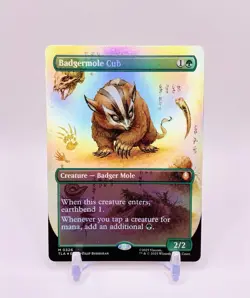 Badgermole Cub Borderless Avatar MTG - Magic The Gathering - Pack Fresh - Foil - Image 1