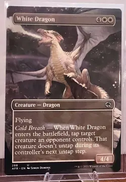 MtG White Dragon (Borderless) Adventures in the Forgotten Realms Regular - Image 1
