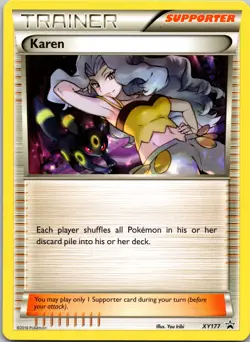 Karen XY177 XY Promos Regular MP Pokemon TCG - Image 1