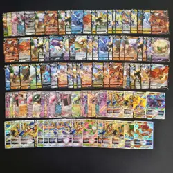 100 Lot Pokemon TCG Chinese RR RRR Zacian VMAX Pansear VMAX Dragonite V A9 SQ - Image 1
